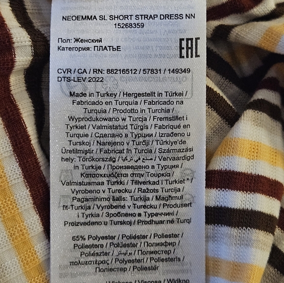 Neon & Nylon Striped dress NWT - Picture 9 of 15